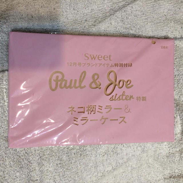 PAUL & JOE(ポールアンドジョー)のPaul&Joe ネコ柄ミラー&ケース インテリア/住まい/日用品のインテリア小物(卓上ミラー)の商品写真