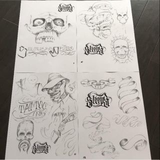 Tattoo 下絵 40枚set 洋彫り タトゥー 下絵  刺青(その他)