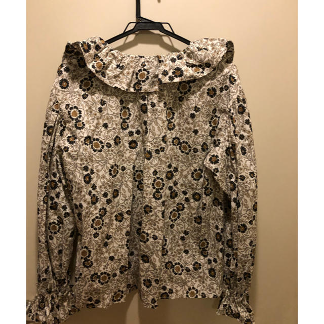 ZARA(ザラ)のザラ  花柄フリルブラウス　新品 レディースのトップス(シャツ/ブラウス(長袖/七分))の商品写真