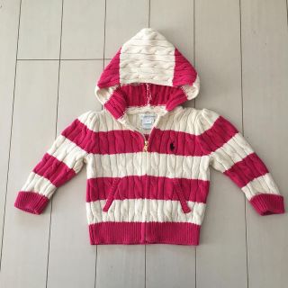 ラルフローレン(Ralph Lauren)のラルフローレン　パーカー　ボーダー　12M 女の子(カーディガン/ボレロ)