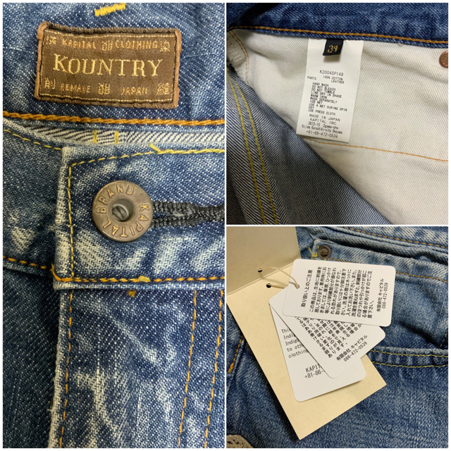 KAPITAL BONE刺繍 キャピタル ボーン デニムショーツ 34 | www.jarussi