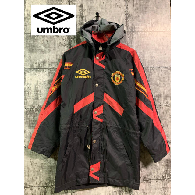 【90s】UMBRO アンブロ　ナイロンジャケット　ベンチコート　デカロゴ