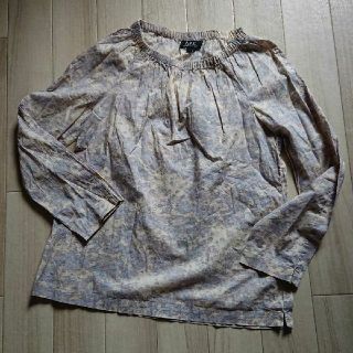 アーペーセー(A.P.C)のUSED／A.P.C. まだら柄プルオーバーブラウスTシャツ(シャツ/ブラウス(長袖/七分))