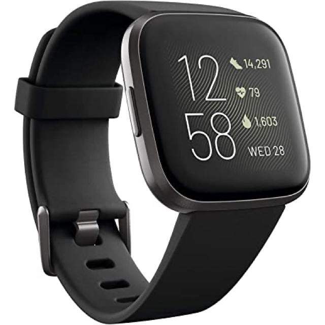 Fitbit Alexa搭載 L/Sサイズ Versa 2 ブラック/カーボン