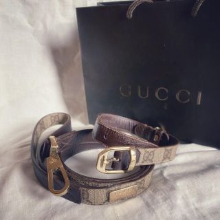 グッチ(Gucci)のレオマル様専用　グッチ GUCCI 犬 首輪 カラー リード セット(犬)