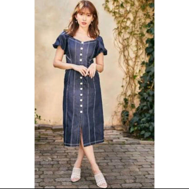 SNIDEL(スナイデル)の即日発送 Herlipto / Puff Sleeve Midi Dress レディースのワンピース(ロングワンピース/マキシワンピース)の商品写真