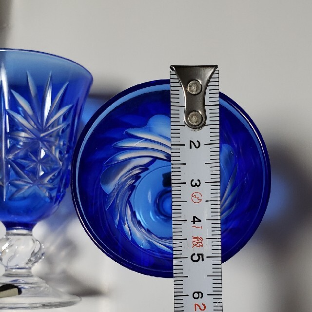 Cristal D'Arques(クリスタルダルク)のクリスタルグラス　色被切子　2個 インテリア/住まい/日用品のキッチン/食器(グラス/カップ)の商品写真