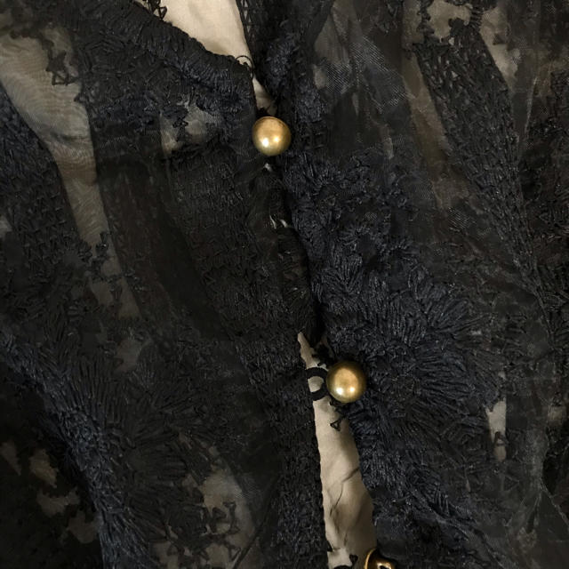シースルーブラウス（Black） レディースのトップス(シャツ/ブラウス(長袖/七分))の商品写真