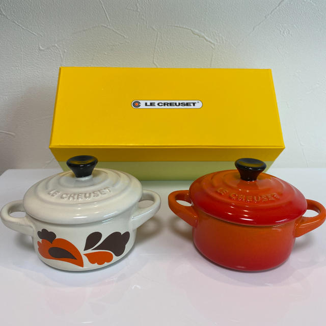 LE CREUSET - 新品 ル クルーゼ ミニココット オレンジピーコック 限定