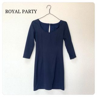 ロイヤルパーティー(ROYAL PARTY)のロイヤルパーティー　七分袖膝丈ワンピース　M(ひざ丈ワンピース)