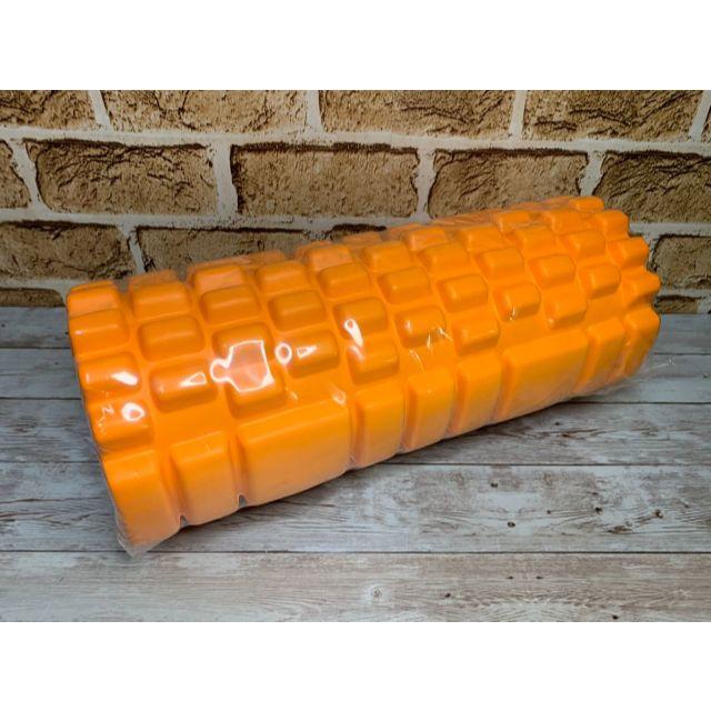 フォームローラー オレンジ 筋膜リリース ストレッチポール ショート ハーフ スポーツ/アウトドアのトレーニング/エクササイズ(ヨガ)の商品写真