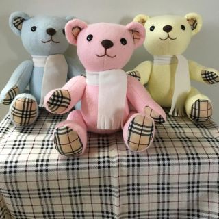 バーバリー(BURBERRY)のバーバリー ♡未使用・美品♡ レア テディベア3体セット(ぬいぐるみ)