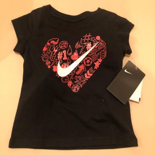 ナイキ(NIKE)の値下げ！新品未使用 NIKE ナイキ ベビー 2T Tシャツ ハート 黒(Tシャツ/カットソー)