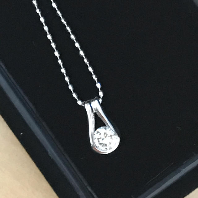 美品★一粒ダイヤネックレス　0.2ct 18KWG