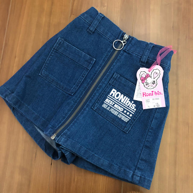 RONI(ロニィ)のRONIbis  新品　デニムスカート　ショーパン キッズ/ベビー/マタニティのキッズ服女の子用(90cm~)(パンツ/スパッツ)の商品写真