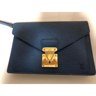 ルイヴィトン(LOUIS VUITTON)のジャンク品　ルイヴィトン　エピ　クラッチバッグ　青(クラッチバッグ)