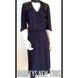 バーニーズニューヨーク(BARNEYS NEW YORK)のMAYLE ニューヨーク  ブラックワンピース 高級品 (メゾンメイル)(ひざ丈ワンピース)