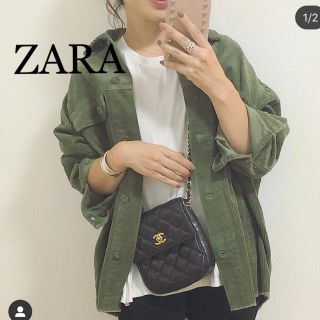 ザラ(ZARA)のZARA♡コーデュロイジャケット(ミリタリージャケット)