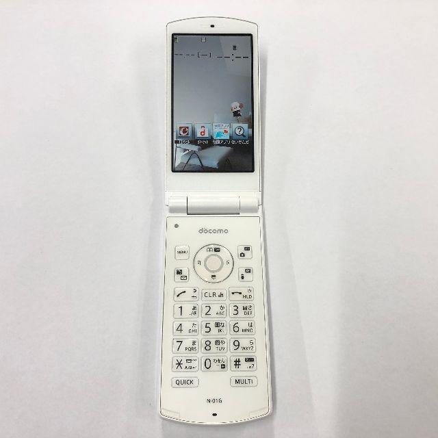 NEC(エヌイーシー)のdocomo N-01G ホワイト スマホ/家電/カメラのスマートフォン/携帯電話(携帯電話本体)の商品写真