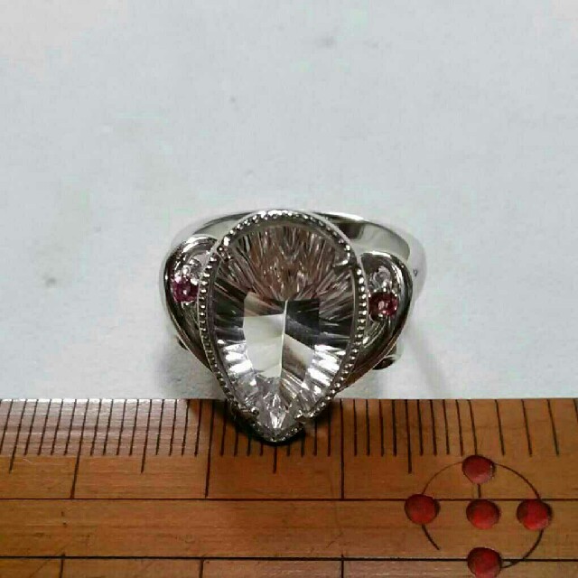 天然 ハーキマーダイヤモンド 3.0ct 前後 シルバー ソリティアリング