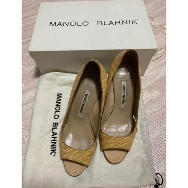 MANOLO BLAHNIK(マノロブラニク)のミカ様専用マノロブラニク　オープントゥパンプス レディースの靴/シューズ(ハイヒール/パンプス)の商品写真