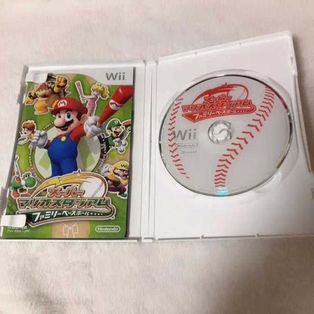 Wii(ウィー)のスーパーマリオスタジアム ファミリーベースボール エンタメ/ホビーのゲームソフト/ゲーム機本体(家庭用ゲームソフト)の商品写真