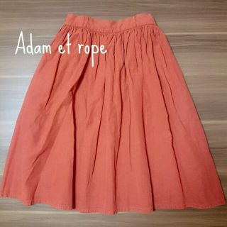 アダムエロぺ(Adam et Rope')のミモレ丈　フレアスカート(ひざ丈スカート)