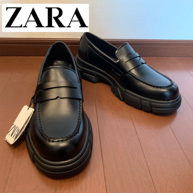 A4等級以上 zara マキシソールローファー[新品未使用] - ドレス/ビジネス