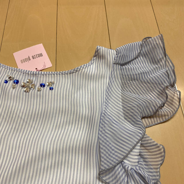 mezzo piano(メゾピアノ)のメゾピアノ 140【新品】♡ビジュー♡ キッズ/ベビー/マタニティのキッズ服女の子用(90cm~)(Tシャツ/カットソー)の商品写真