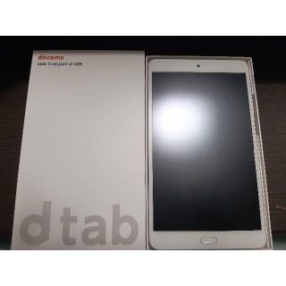 エヌティティドコモ(NTTdocomo)のdtab D-02K ゴールド 中古 SIMロック解除済み 美品 (タブレット)