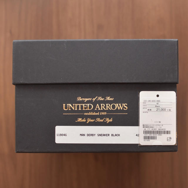 UNITED ARROWS(ユナイテッドアローズ)の<UNITED ARROWS> ダービースニーカー 42・ブラック メンズの靴/シューズ(ドレス/ビジネス)の商品写真