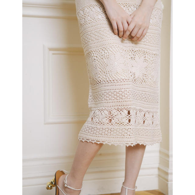 Linen-blend Crochet Summer Dress sand-S 超美品 sk.adelicenter.eu