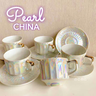 Pearl China コーヒーカップ&ソーサー 5客セット(グラス/カップ)