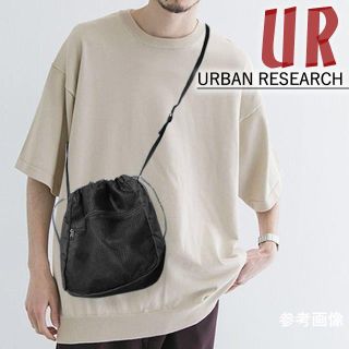 アーバンリサーチ(URBAN RESEARCH)のURBAN RESEARCH 巾着ショルダーバッグ ブラック(ショルダーバッグ)