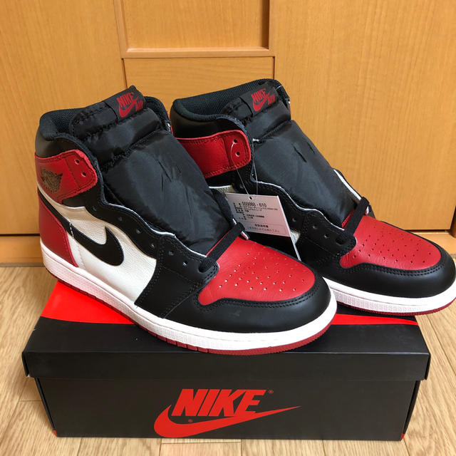 AIR JORDAN 1 RETRO HIGH OG BRED TOE 27.5