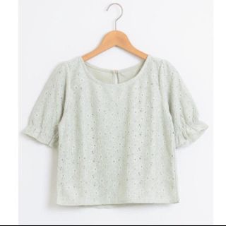 マジェスティックレゴン(MAJESTIC LEGON)のミントカラー　花柄レーストップス♡(Tシャツ(半袖/袖なし))