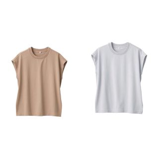 ムジルシリョウヒン(MUJI (無印良品))の無印　二枚セット　今期　丈夫で洗えるニットＴシャツ(Tシャツ(半袖/袖なし))