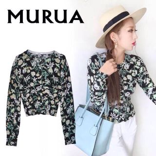 ムルーア(MURUA)のMURUA flowercardigan(カーディガン)