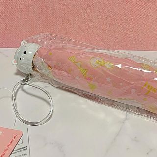 サンエックス(サンエックス)の【新品未使用】すみっコぐらし　折りたたみ傘　しろくま　ピンク(傘)