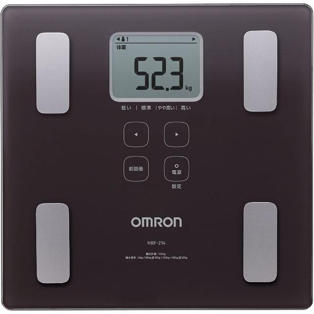 OMRON(オムロン)のオムロン 体重・体組成計 カラダスキャン ブラウン HBF-214-BW スマホ/家電/カメラの美容/健康(体重計/体脂肪計)の商品写真