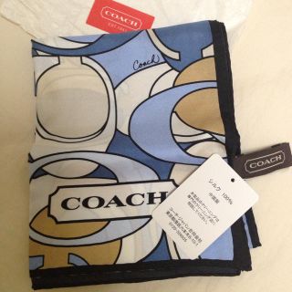 コーチ(COACH)のCOACHIシルク100%スカーフ(バンダナ/スカーフ)