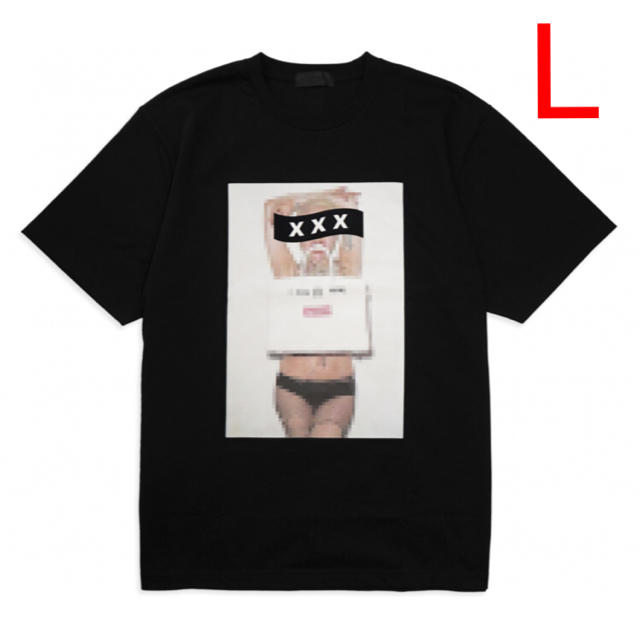 Lカラーブラック黒新品 GOD SELECTION XXX LADY GAGA Tシャツ L 黒