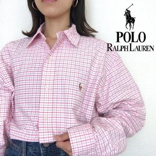ラルフローレン(Ralph Lauren)のレア ポロ ラルフローレン POLO 90s チェック ポニー コットン シャツ(シャツ)