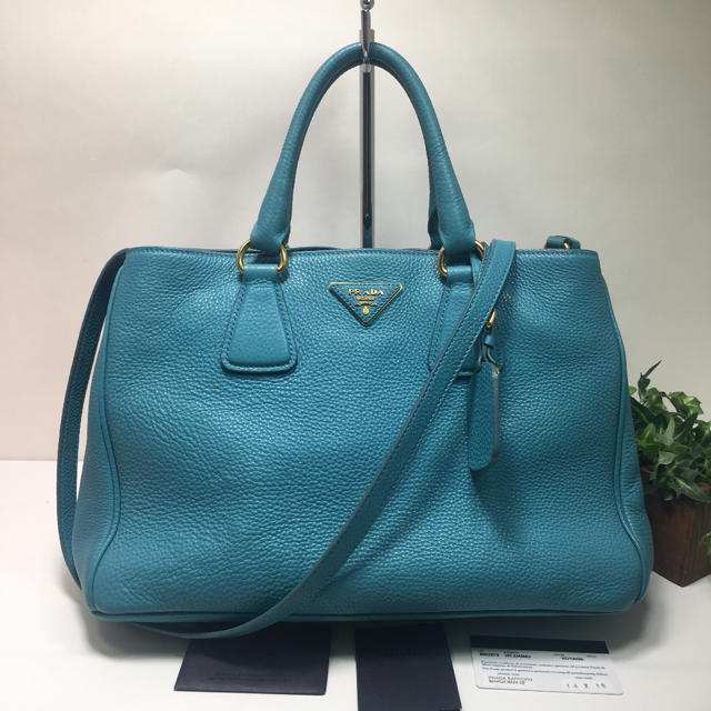 美品✨PRADA プラダ レザー　ハンド　ヴィッテロダイノ　2WAY