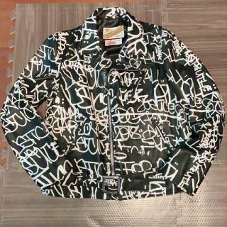 M Supreme painted leather jacket