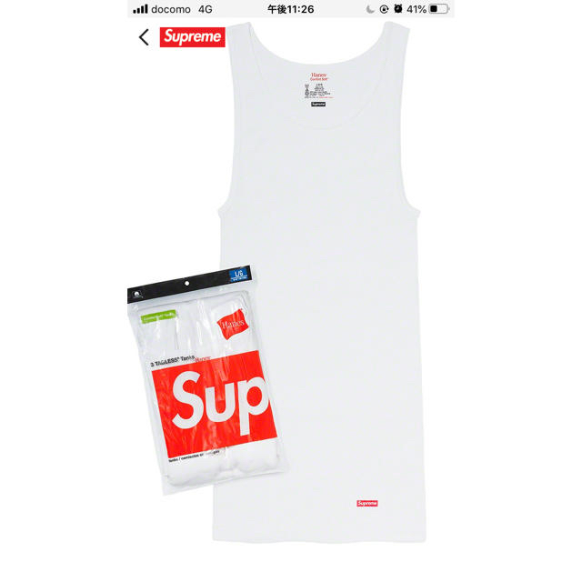 Supreme(シュプリーム)のsupreme タンクトップ2枚 hanes 20ss シュプリーム   メンズのトップス(タンクトップ)の商品写真