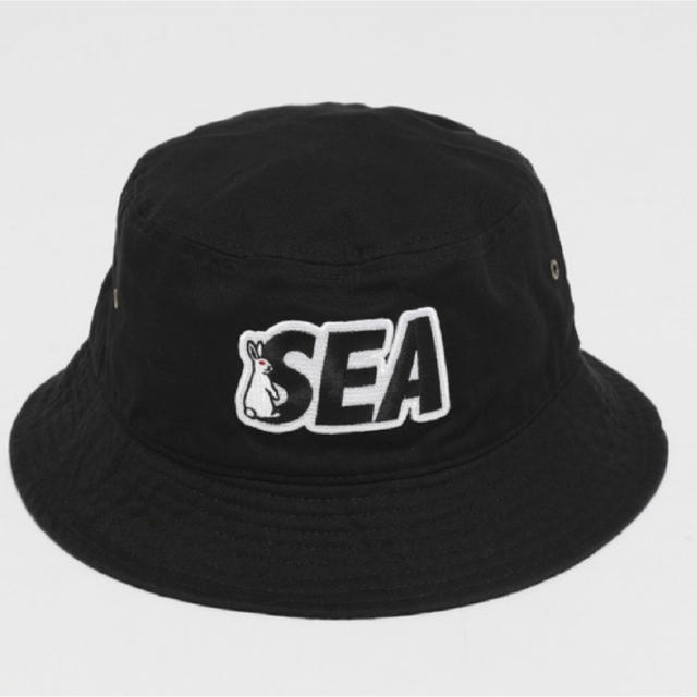 帽子WIND AND SEA × FR2 バケットハット 黒