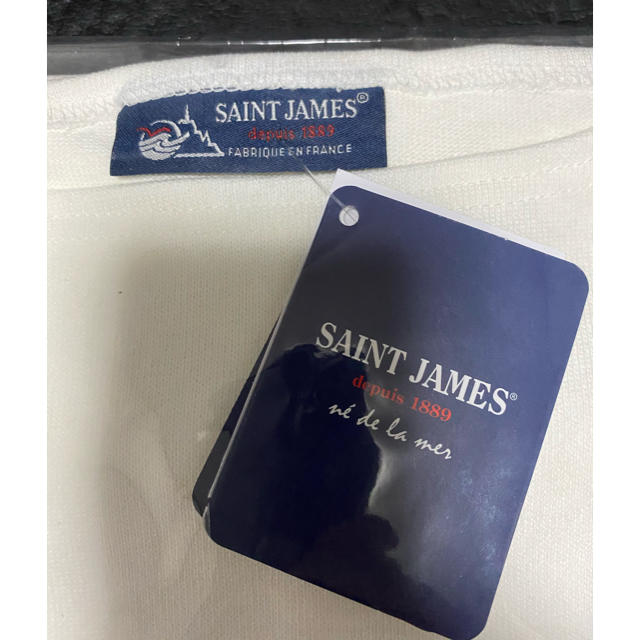SAINT JAMES(セントジェームス)のセントジェームス　ウエッソン　半袖　白 メンズのトップス(Tシャツ/カットソー(半袖/袖なし))の商品写真