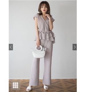 グレイル(GRL)の新品*GRL　ジャガードカシュクールトップスXパンツセットアップ(セット/コーデ)