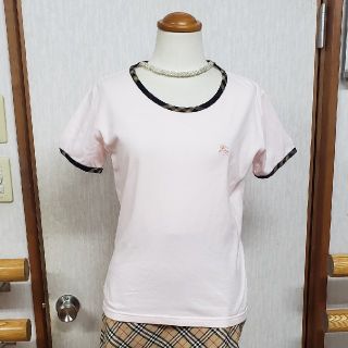 バーバリー(BURBERRY)のピピまま様専用バーバリーロンドン　Tシャツ　ピンク×ノバチェック(Tシャツ(半袖/袖なし))